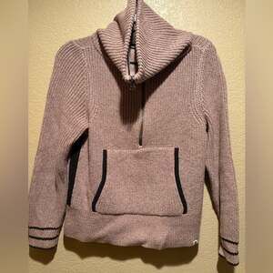NIC+ZOE Mauve Thick Knit Quarter Zip Sweater Size XS NWOT